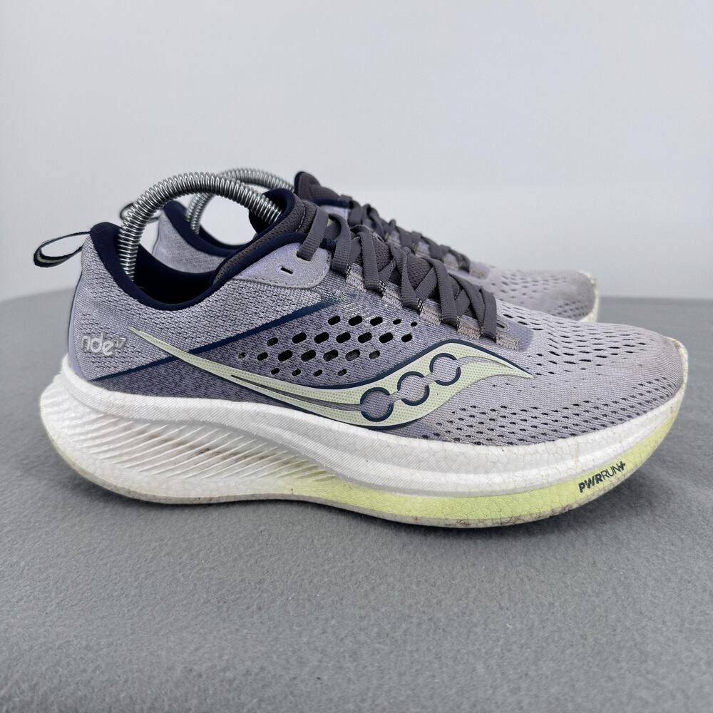 Saucony Ride 17 Shoes Womens Size 9 Gray Cushioned Running Sneakers‎ S10924-110